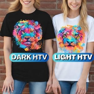 Royal Elements Printable T-Shirt Transfer Paper for Dark and Light Fabrics – 10 Heat Transfer Vinyl Sheets for Inkjet Printers