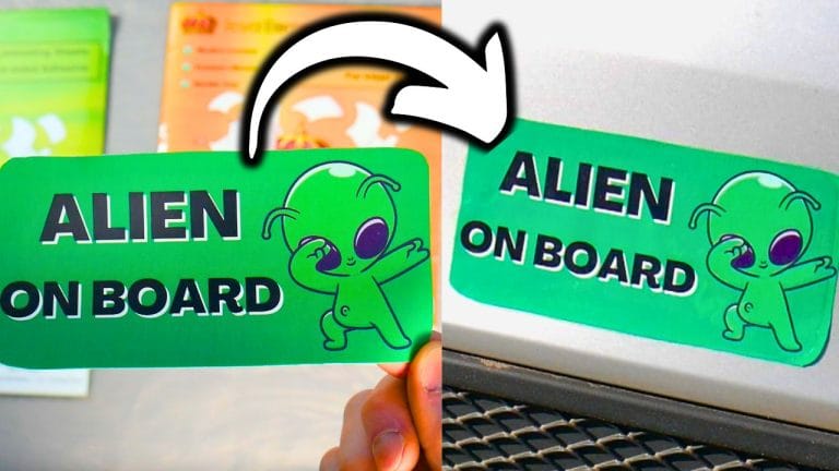 How to Make DIY Bumper Stickers with Printable Vinyl - Royal Elements